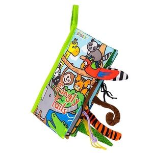 Jollybaby Jungly Tails Soft Plush Crinkle Baby Book